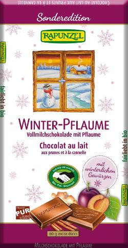 Produktfoto zu Vollmilch Schokolade Winter Pflaume