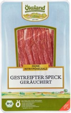 Produktfoto zu Speck gestreift in Scheiben