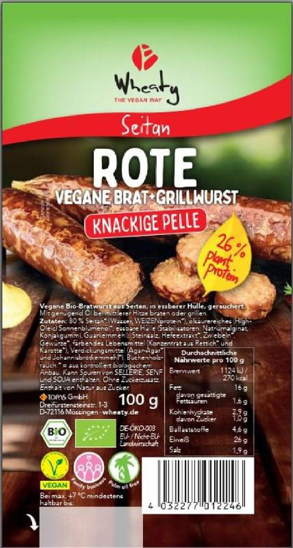 Produktfoto zu Wheaty  Rote Brat- und Grillwurst