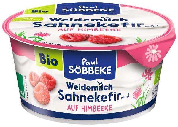 Produktfoto zu Sahnekefir auf Himbeere