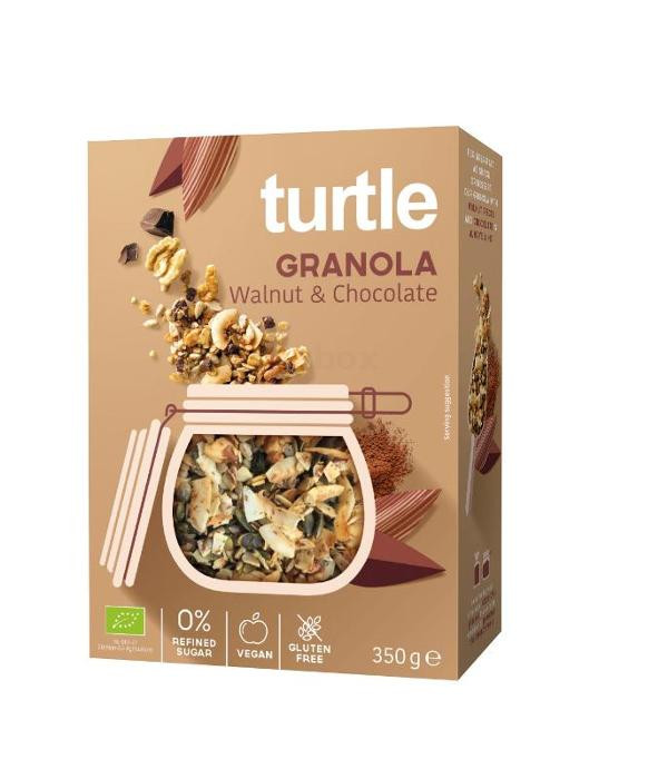 Produktfoto zu Turtle Granola Walnuss & Schokolade