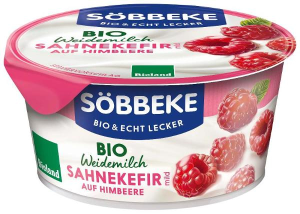 Produktfoto zu Sahnekefir auf Himbeere