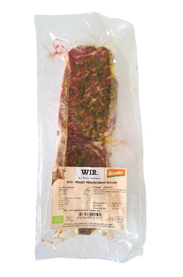 Produktfoto zu Rinder Minutensteak in Kräutermarinade 2 Stück ca. 200 g