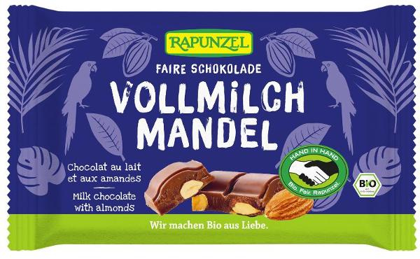 Produktfoto zu Vollmilchschokolade mit ganzen Mandeln