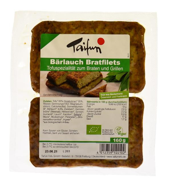 Produktfoto zu Bärlauch Bratfilets Tofu