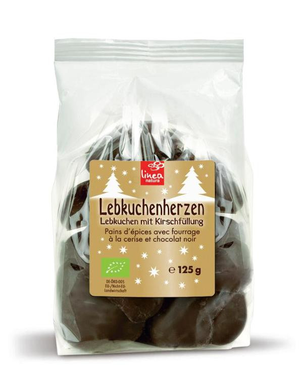 Produktfoto zu Lebkuchenherzen mit Kirschfüllung